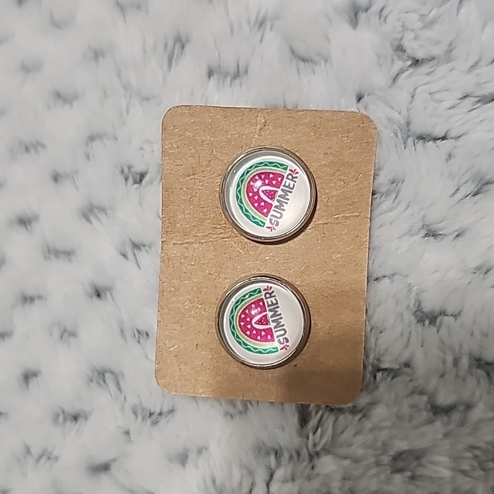 Watermelon Summer Stud Earrings- NWOT